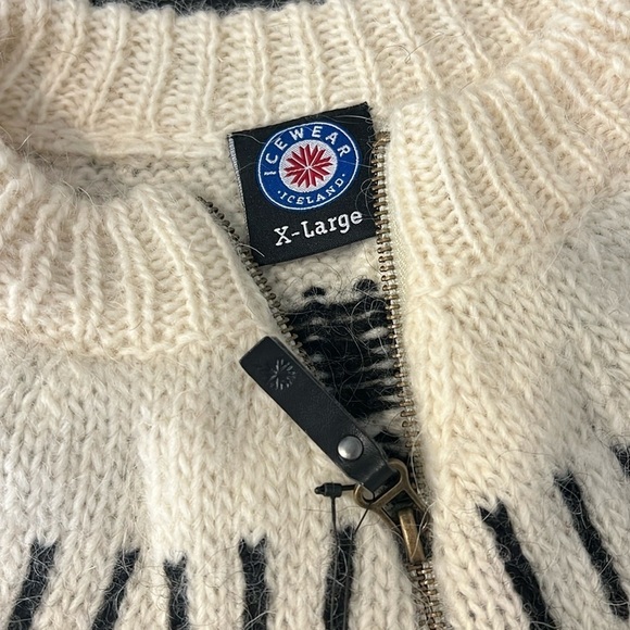 ICEWEAR Elis Icelandic wool sweater with full zip size XL, unisex NWT - Picture 5 of 15
